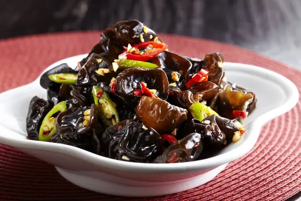 Traditional Chinese Food Cold Black Fungus Royalty Free Stock Photos