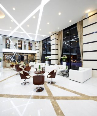 İç modern ofis lobisinin