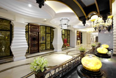 Otelin iç manzarası.