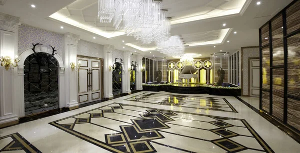 Bir otelin 3 boyutlu görüntüsü.