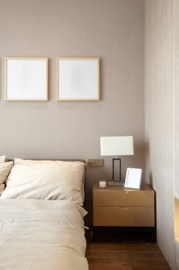 Modern tarzda iç tasarımın 3 boyutlu illüstrasyonu