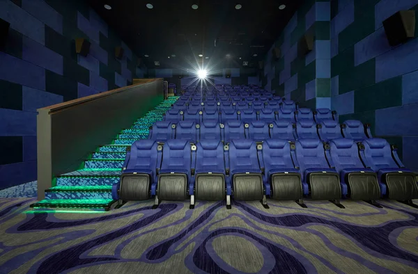 Boş sinemada koltukları olan sinema