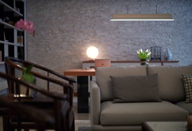 Modern iç kanepe oturma odası