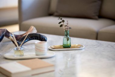 Modern evin güzel iç mekanı.