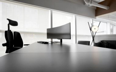 şık modern ofisin içi, metin için boşluk