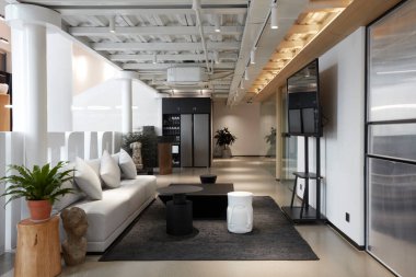 Modern iç tasarım. 3d illüstrasyon