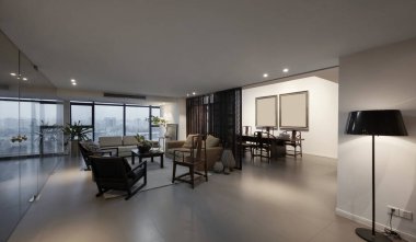 Modern oturma odası iç tasarımı