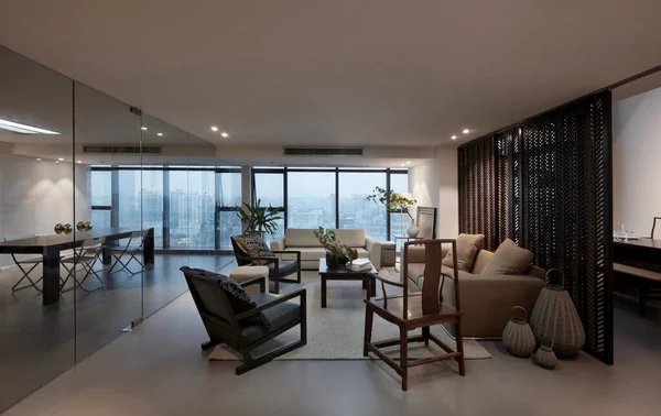 living room interior design, modern home, furniture, apartment, 3 d illustration, 3 d render