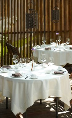 Akşam yemeği için masa hazır.