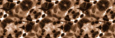 Seamless Grunge Animal Brown Tie Dye . Repeated Cheetah Animal Tie Dye Banner Print. Seamless Graphic Dark Tie Dye Leopard Stripes. Repeated Color Bright Tie Dye Dye.