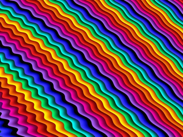 明るい虹波抽象的な背景 創造的なデザインと芸術のためのアート — ストック写真