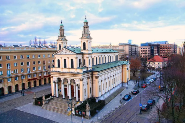 Kościół Karola Borromeusza Warszawa Polska — Zdjęcie stockowe