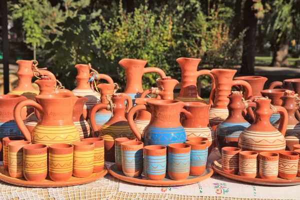 Chisinau Moldova Ottobre 2022 Giornata Della Città Set Piatti Ceramica — Foto Stock