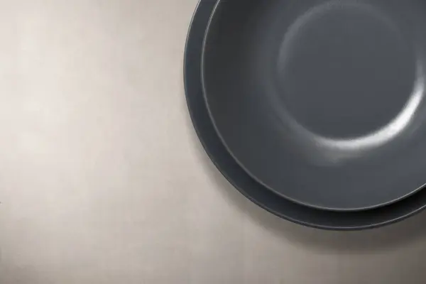 Empty Grey Dish Background — Stock Photo, Image