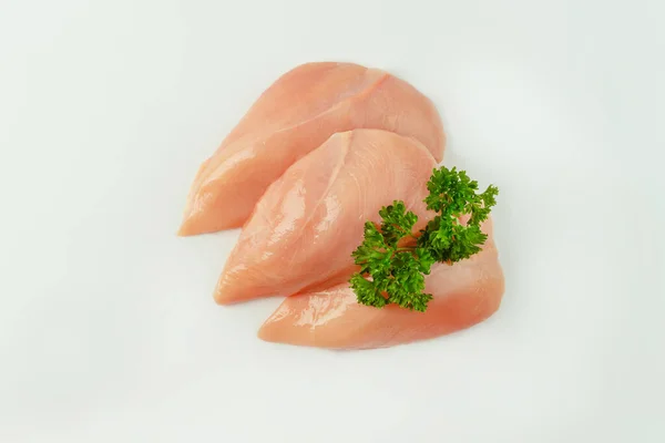 生の新鮮な鶏の胸フィレ 小売のための食品 デザイナーのための調達 有機食品 健康的な食事 フードコンセプト トップビュー 鶏の胸フィレ — ストック写真