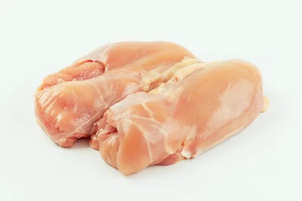 Mięso Kurczaka Bez Skóry Surowe Świeże Nogi Kurczaka Uda Białym — Zdjęcie stockowe