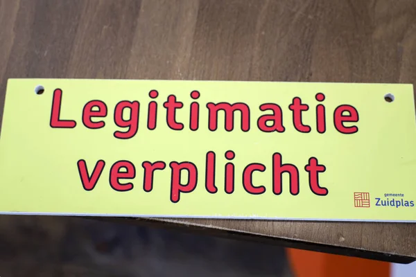 Κάτω Χώρες Μαρτίου Επαρχιακές Εκλογές Και Εκλογές Σήμα Legitimatie Verplicht — Φωτογραφία Αρχείου