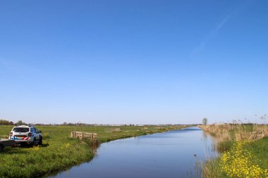 Zuidplaspold 'un merkezi su kanalı Zuidplas Hollanda' daki Vitte Tocht.