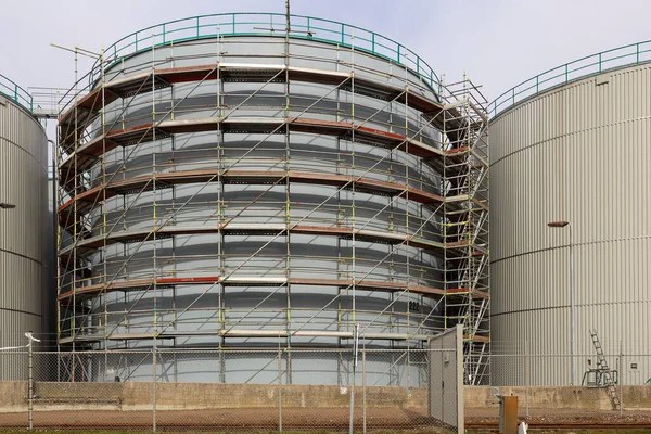 Impianto Raffineria Cisterne Nel Porto Botlek Nel Porto Rotterdam Nei — Foto Stock
