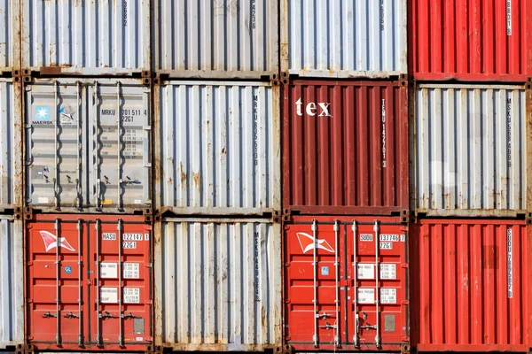 Freight Containers Rotterdam Waalhaven Harbor Netherlands — Stock Photo, Image