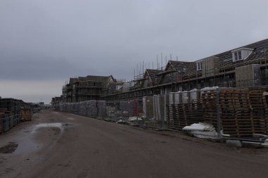 Zuidplaspolder Zevenhuizen 'deki Koningskwartier' de yeni evler inşa edilmektedir. Hollanda
