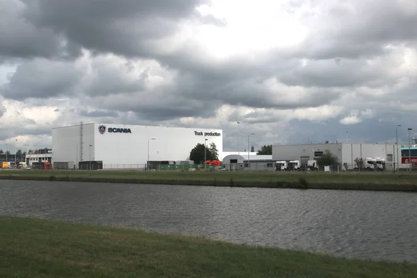 Scania Fábrica Produção Zwolle Maior Fábrica Montagem Marca Caminhões Sueca — Fotografia de Stock