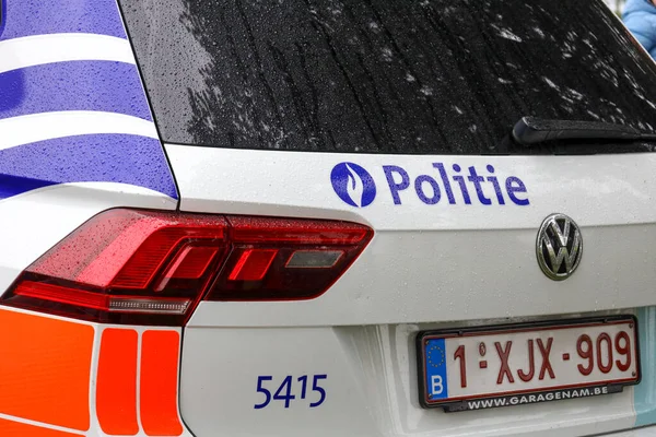 Coche Policía Belga Gent Jornada Puertas Abiertas Para Policía Waddinxveen — Foto de Stock