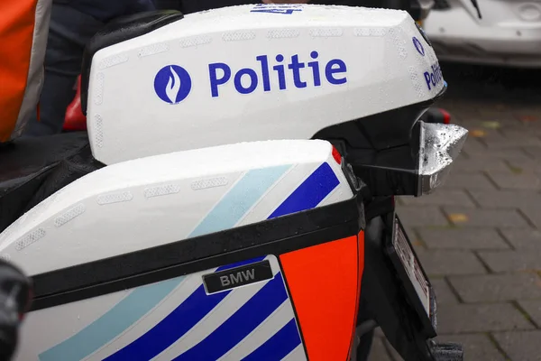 Belgischer Polizeimotor Beim Tag Der Offenen Tür Der Polizei Waddinxveen — Stockfoto