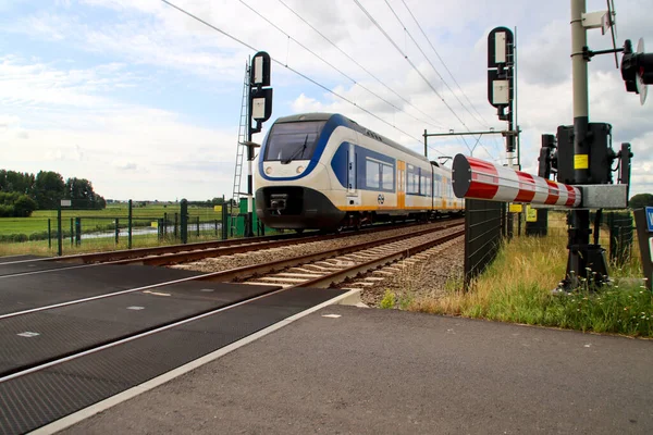 Slt Velocista Locale Treno Pendolare Rotaia Moordrecht Nei Paesi Bassi — Foto Stock