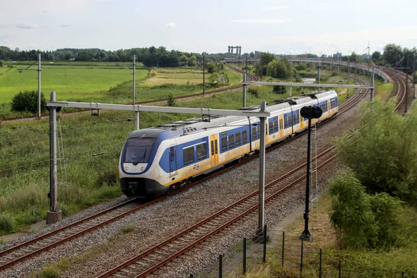 Slt Sprinter Local Commuter Train Track Moordrecht Netherlands — Foto de Stock