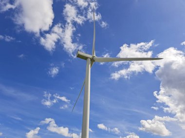 Hollanda 'daki Goeree-Overflakkee adasındaki Ooltgensplaat hendeğinde rüzgar türbini