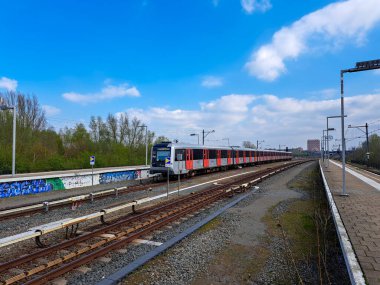  Hollanda, Amsterdam 'daki GVB' nin Alstom Metropolis metro tipi M5