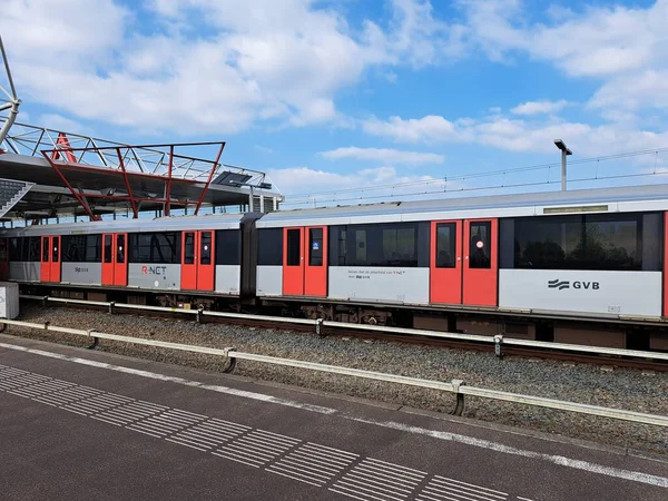  Hollanda, Amsterdam 'daki GVB' nin Alstom Metropolis metro tipi M5