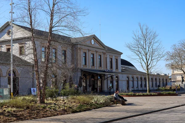 Передній Корпус Залізничного Вокзалу Зволле Після Реконструкції Нідерландах — стокове фото