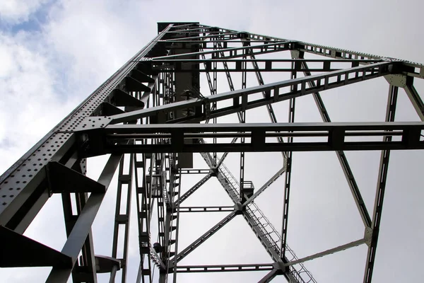 Ponte Elevação Vertical Ângulo Especial Sobre Rio Gouwe Waddinxveen Nos — Fotografia de Stock