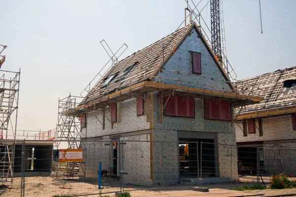 Concrete Shell Homes Being Built Zuidplaspolder Zevenhuizen Netherlands Royalty Free Stock Images