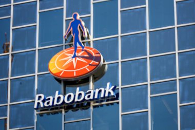 Utrecht, Hollanda 'daki Croeselaan' daki Rabobank Genel Merkezi.