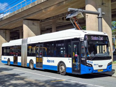 VDL Citea VDL Citea SLFA-180 eklemli elektrik şehir otobüsü GVB tarafından Amsterdam 'da Hollanda