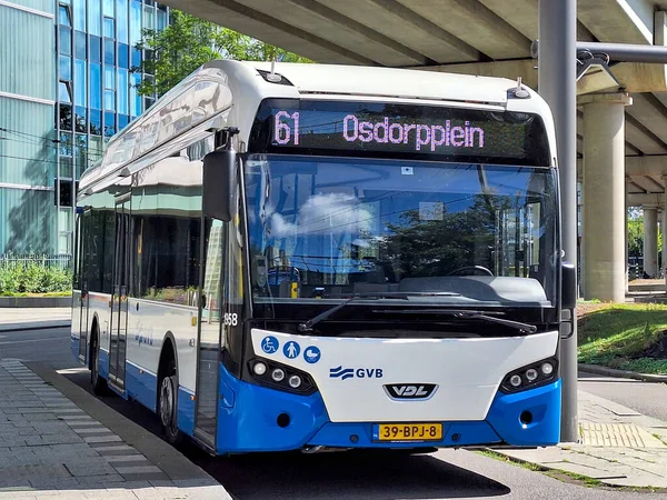 Vdl Сіті Slf 120 Електричний Міський Автобус Gvb Амстердамі Нідерланди — стокове фото