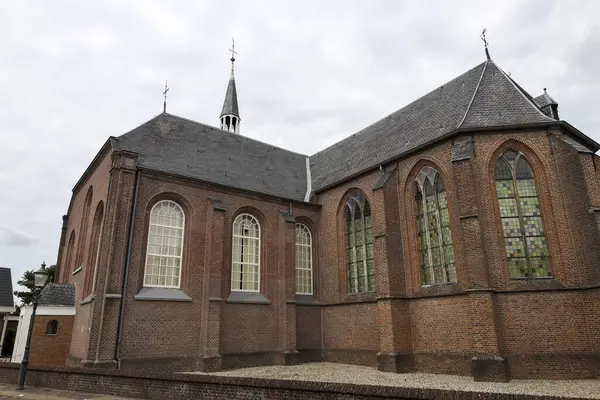 Hervormde Kerk Het Religieuze Dorp Oldebroek Aan Bijbelse Gordel Nederland — Stockfoto