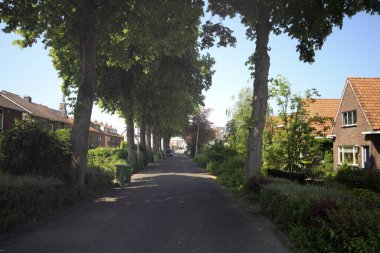 Hollanda 'nın Moerkapelle köyünde Raadhuisstraat adında eski bir köy yolu.