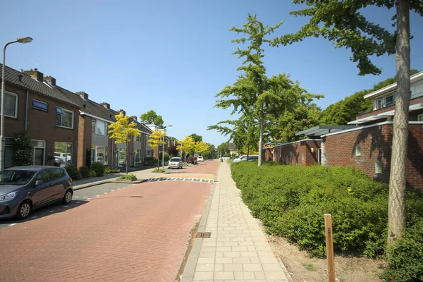 stock image Street Beatrixlaan in the Village of Moerkapelle in the Netherlands