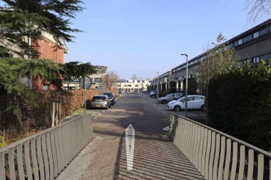 Hollanda 'nın Nieuwerkerk aan den Ijssel bölgesindeki evler