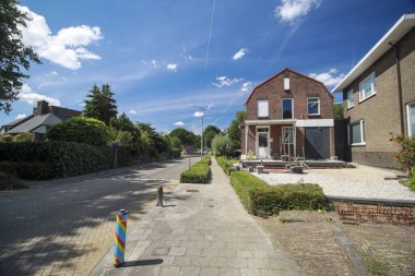 Hollanda 'daki Nieuwerkerk aan den IJssel' in eski köyünün evleri ve sokakları