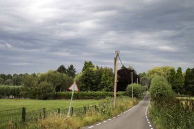 Hollanda 'daki Moordrecht yakınlarındaki Zuidplaspolder' ın su seviyesini düşürmeyi durduran turba artığı.
