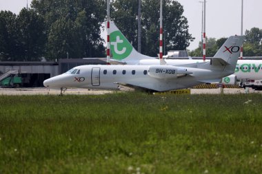 9H-XOB Cessna Citation XLS Rotterdam önlüğünde Hollanda 'daki Lahey Havaalanı