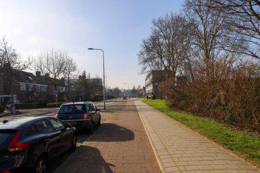 Nieuwerkerk 'teki Dorrestein Districht boyunca bisiklet yolu Hollanda' daki IJssel den
