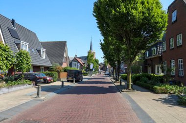 Hollanda 'nın Moordrecht köyündeki eski ve eski binalar