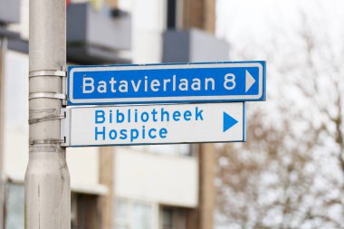 Street called batavierlaan In the Dorrestein district of Nieuwerkerk aan den IJssel Netherlands clipart