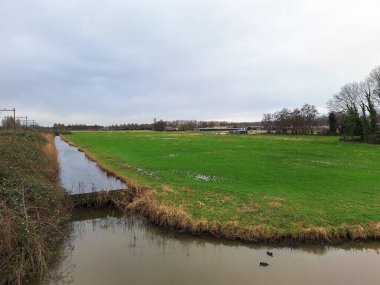 Nieuwerkerk 'deki Zuidplaspolder' da Zuidplas belediyesinin gelecekte bir mülteci sığınağı planladığı alanlar